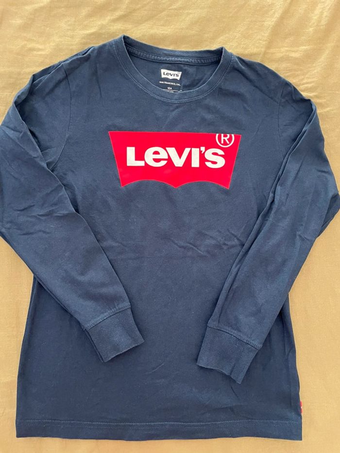 T-shirt Levi's bleu marine manches longues 12 ans