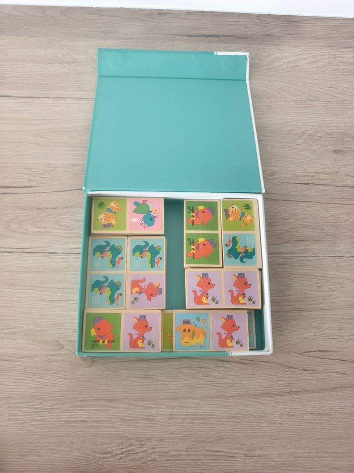 Jeux domino des animaux en bois - photo numéro 2