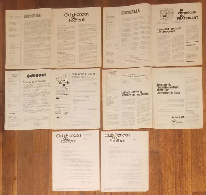 Lot de 4 anciens fascicules Revue club français du football CFF 1978 vintage - photo numéro 2