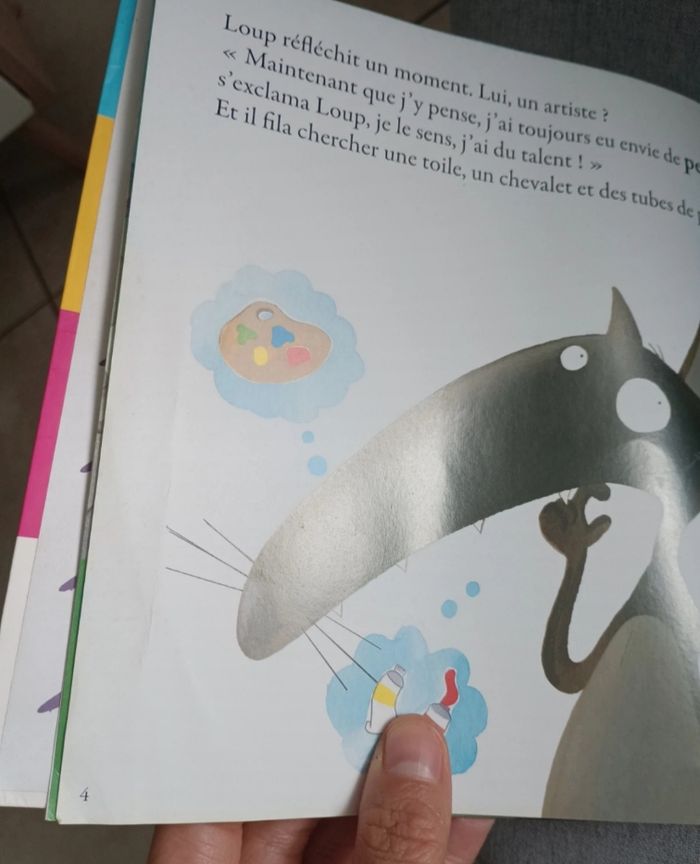 Livre p'tit albums auzou le loup qui voulait être un artiste - photo numéro 4