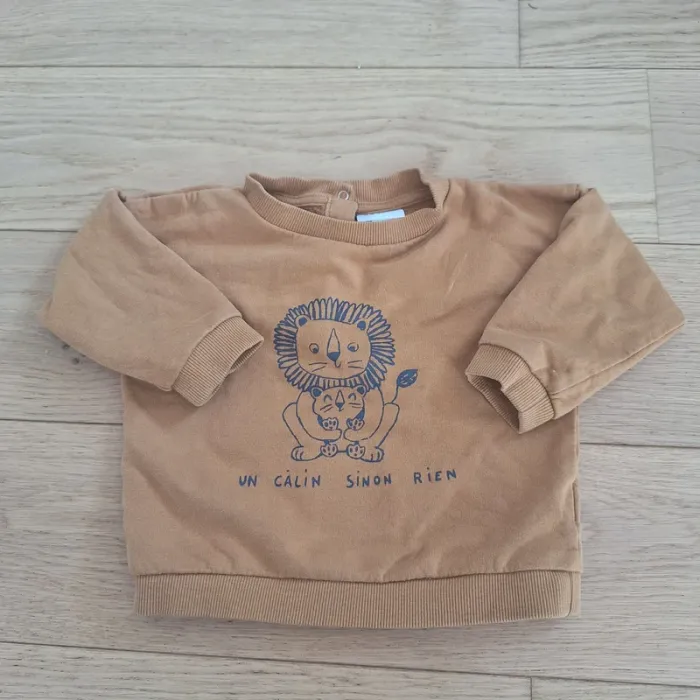 Sweat Vertbaudet lion 18 mois