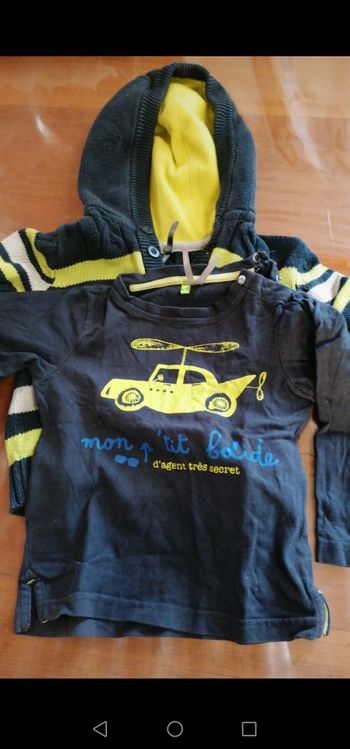 Pull avec tee-shirt 2 ans