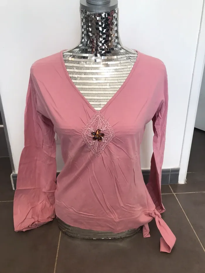 Blouse rose taille L
