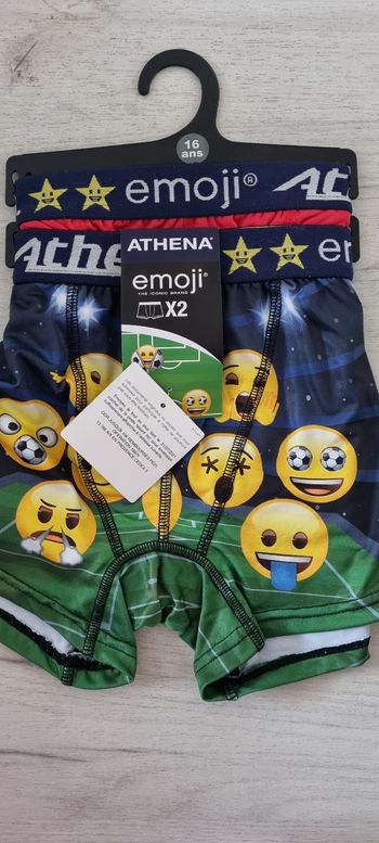 Lot de 2 boxers athena emoji 16 ans