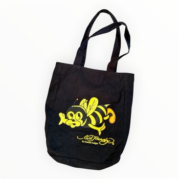 Sac tote Ed Hardy vintage Y2K noir logo abeille Christian Audigier