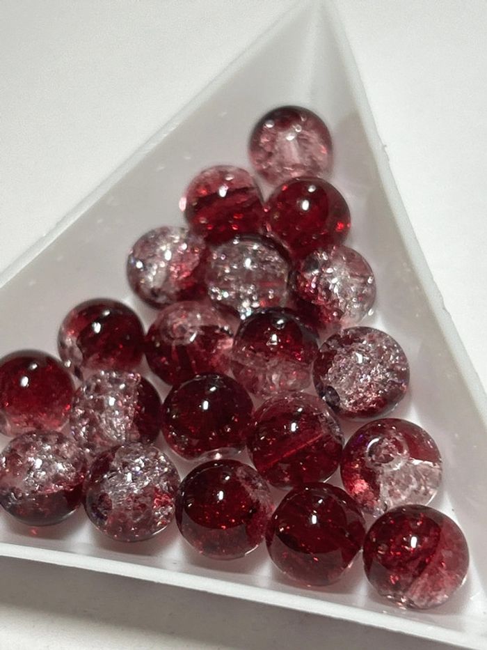 A740, 21 perles craquelées 8mm - photo numéro 2