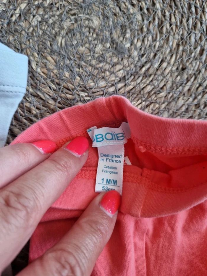 Lot de 2 leggings Obaïbi taille 1 mois - photo numéro 4