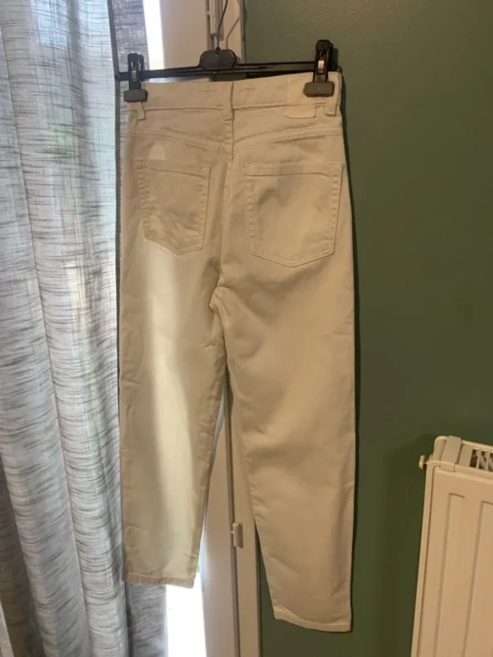 jeans blanc zara - photo numéro 4