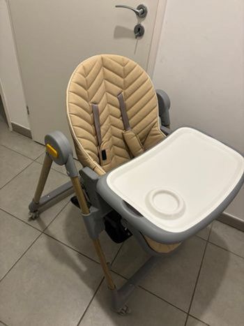 Chaise haute beige LASTREE de KINDERKRAFT