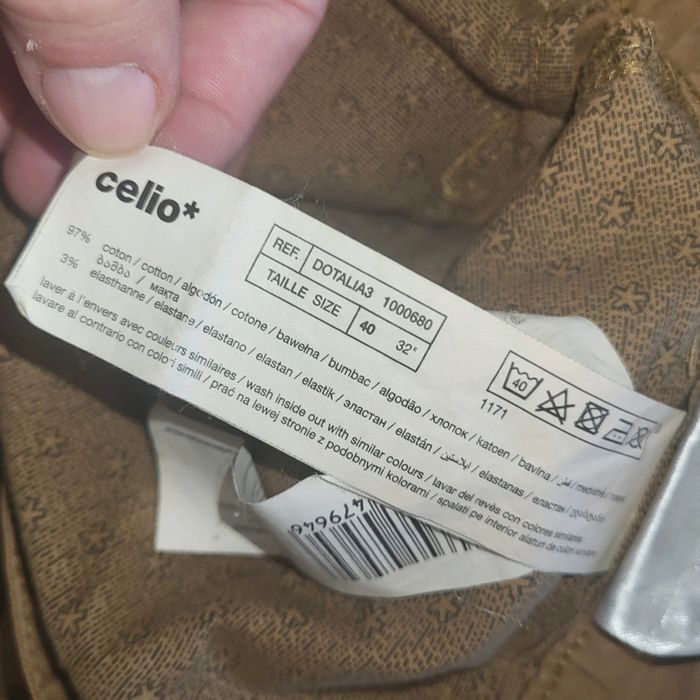 Pantalon Chino Moutarde Homme 👖 Celio - Taille 40 - Slim Fit - photo numéro 5