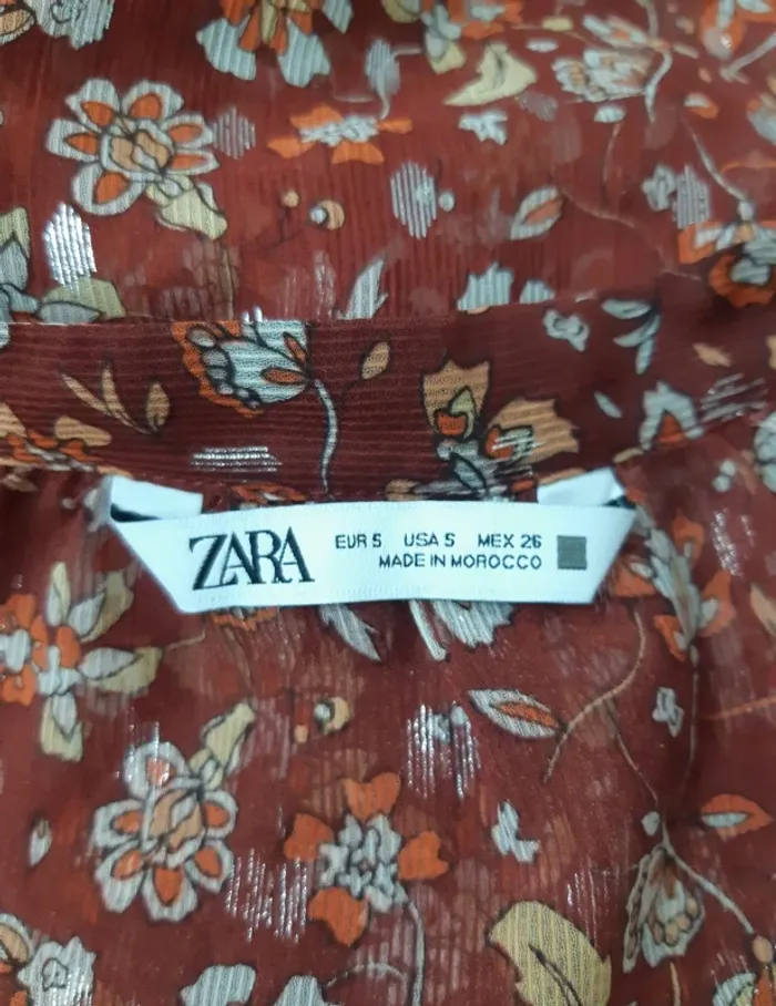 Blouse à motif Zara T36 - photo numéro 6