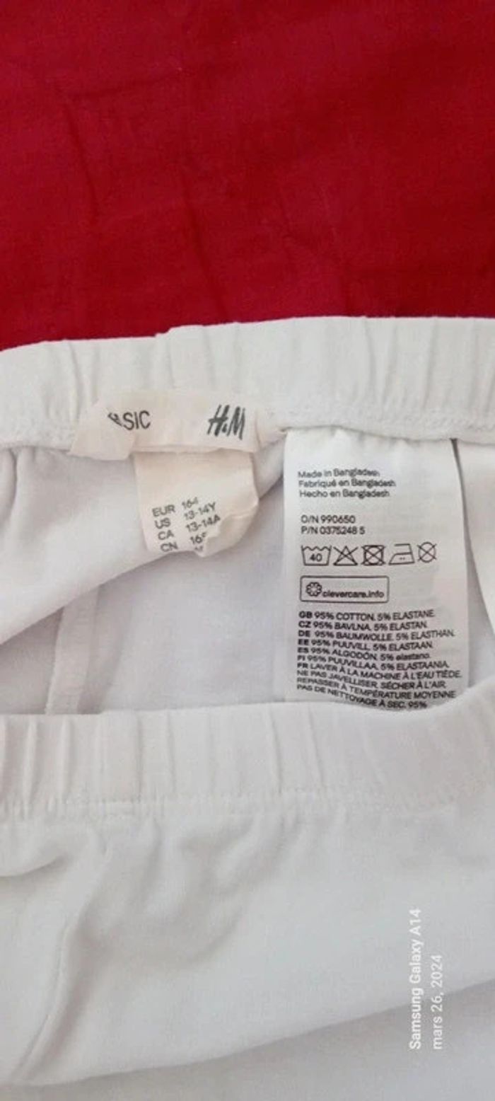 Leggings blanc bas en dentelle fille 164 cm h&m - photo numéro 12