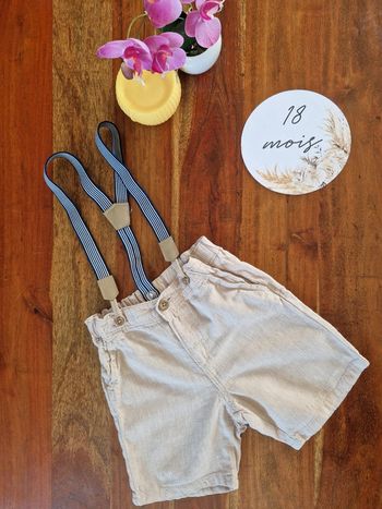 Short à bretelles amovibles 18 mois