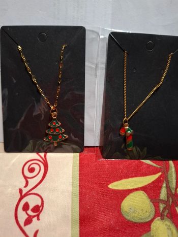 Jolie lot de 2 collier femme Noël neuf