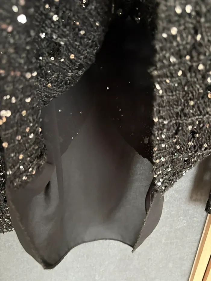 Haut noir sequin Mim ajouré - photo numéro 6