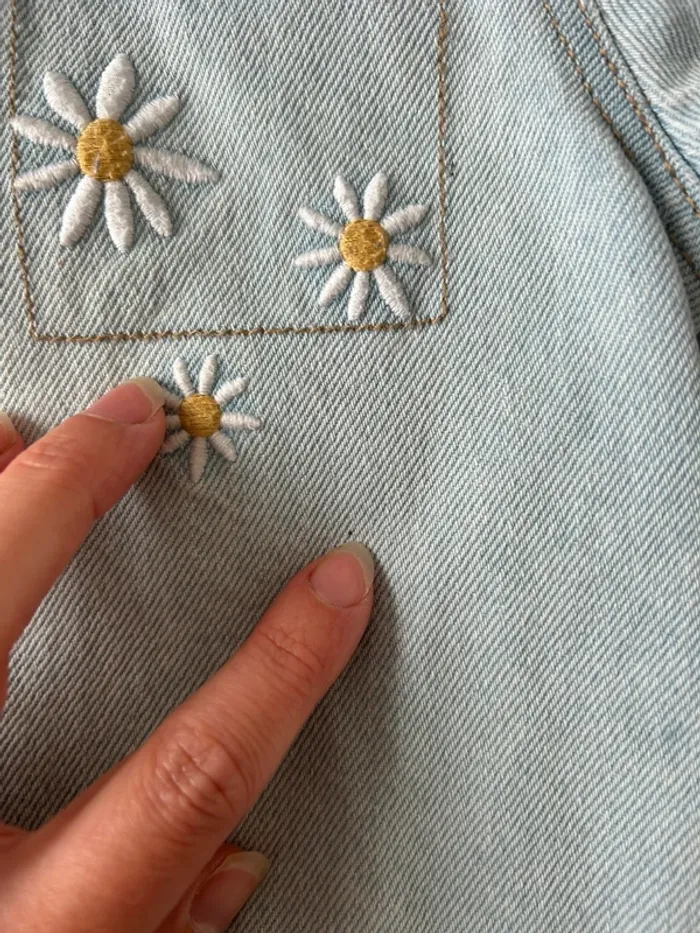 Veste en jean marguerite 24mois - photo numéro 6