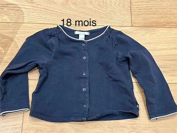 Gilet bouton pression Obaibi 18 mois