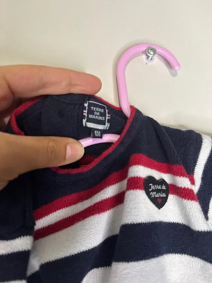 👚🌻 pull bébé fille - terre de marins - 6 mois - très bon état - photo numéro 6
