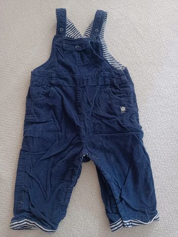 Salopette velours bleu