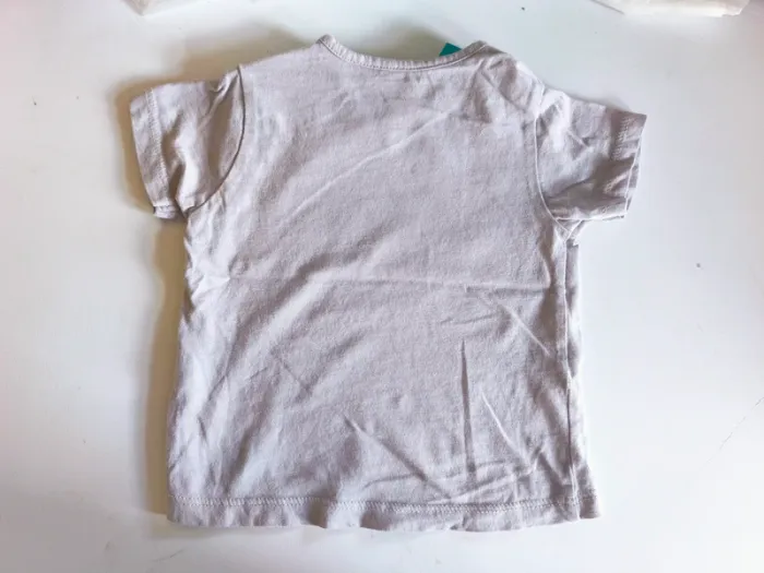 311822 Tee-shirt MC gris garçon 6 mois - photo numéro 2