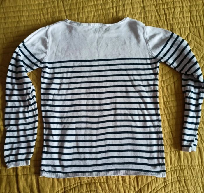 Pull marinière avec petit noeud 10 ans - photo numéro 2