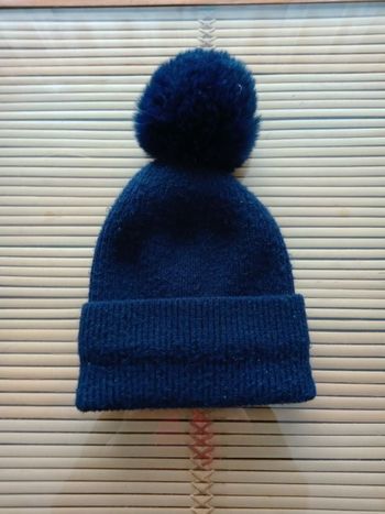 Bonnet bleu marine doublé