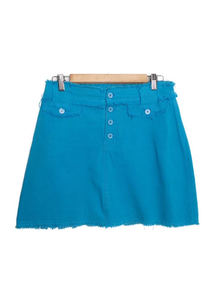Mini jupe en jean bleu vintage • Blue mini skirt Pan’s Jean Taille M