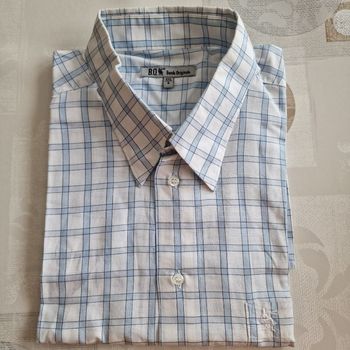 chemise à carreaux bleu blanc