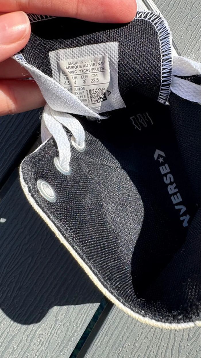 Baskets montantes Converse All star blanches taille 37 - photo numéro 8