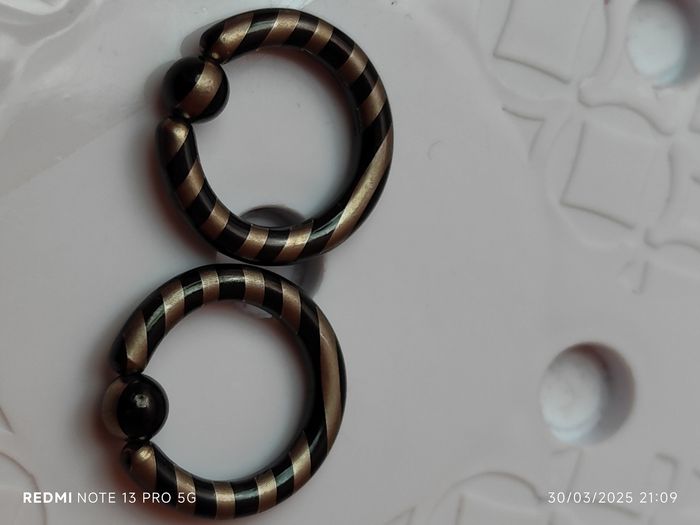 Bcr téton ou oreille en titane neuf - photo numéro 5