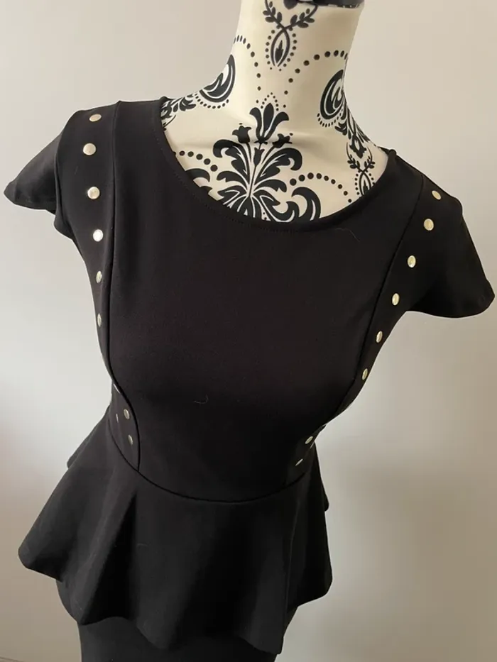 Robe noire chic à clous - Bodyflirt - Taille 34/36 - photo numéro 2