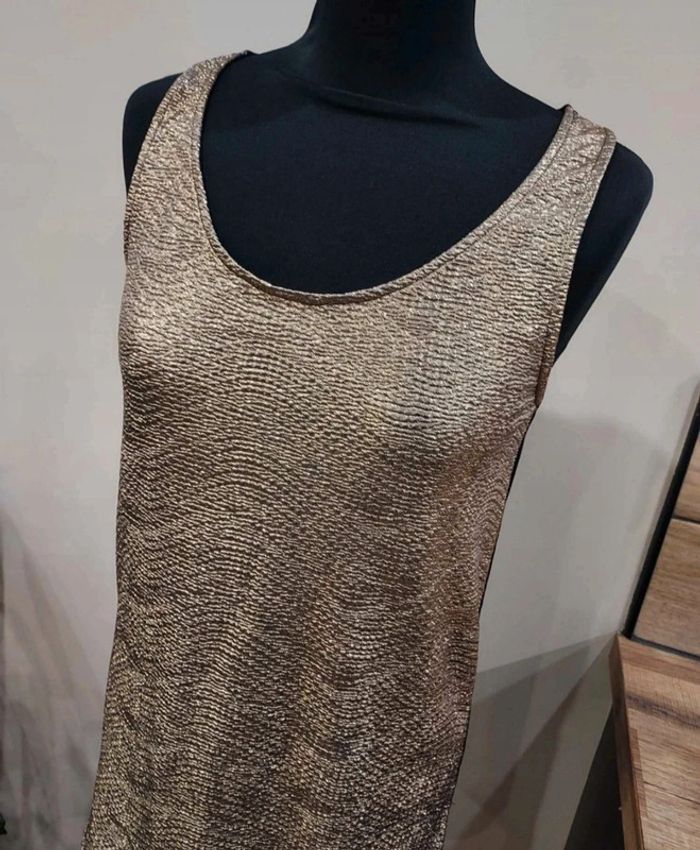 Robe tunique Promod neuve dorée et noire - photo numéro 2