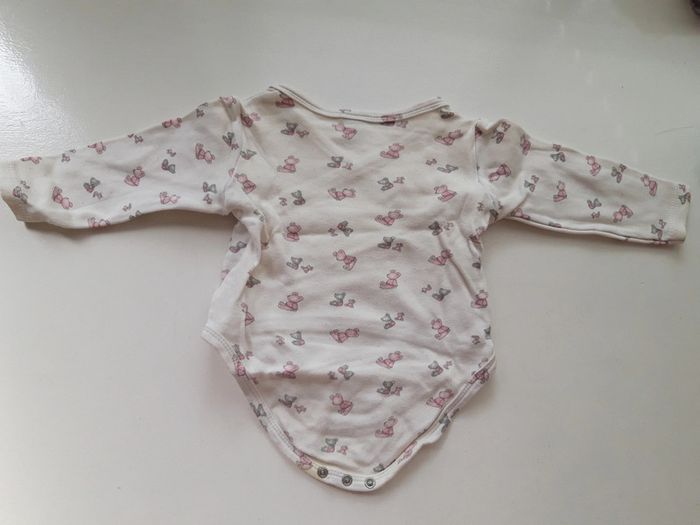 Body blanc à manches longues avec motifs oursons GRD Baby bébé 6 mois - photo numéro 3
