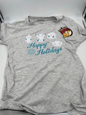 T-Shirt Pokémon Happy Holidays Taille L neuf