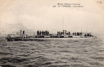 CPA - MARINE DE GUERRE  - SOUS - MARIN " LE VERRIER  " -N°1539