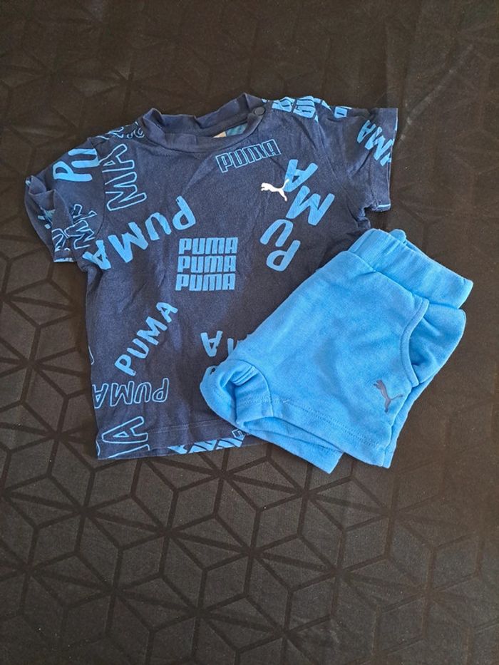Ensemble short Tee-shirt puma bleu 12 / 18mois