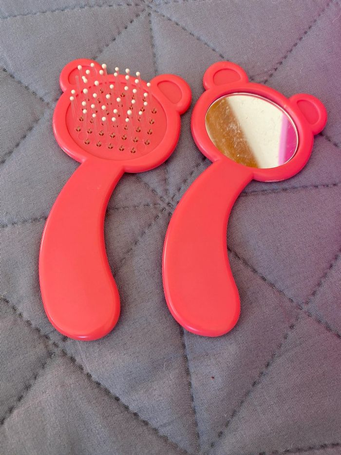 Accessoires poupon bébé baignoire + brosse et miroir - photo numéro 2