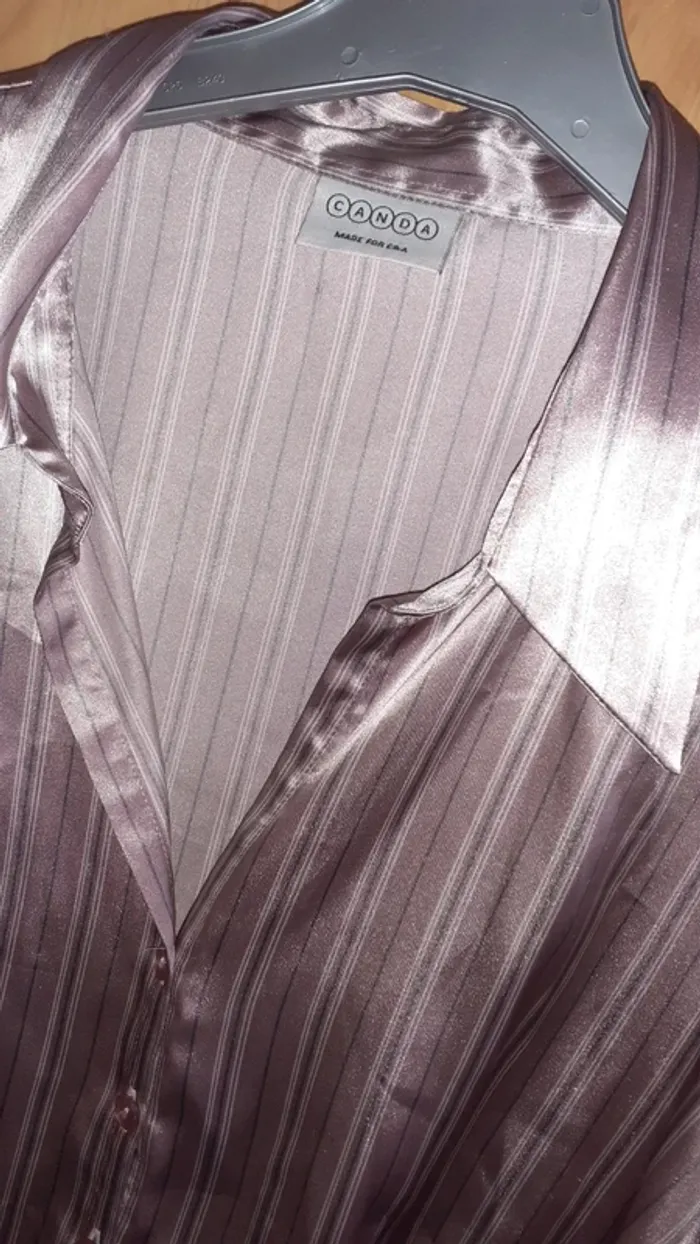 Chemise rose satiné - photo numéro 6