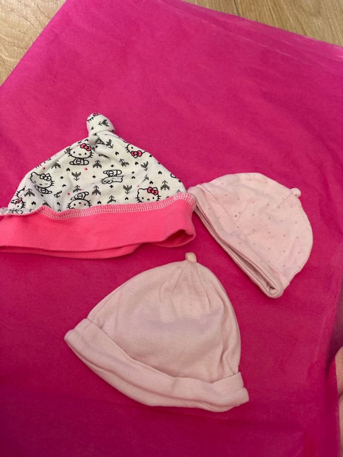Lot 3 bonnet bébé