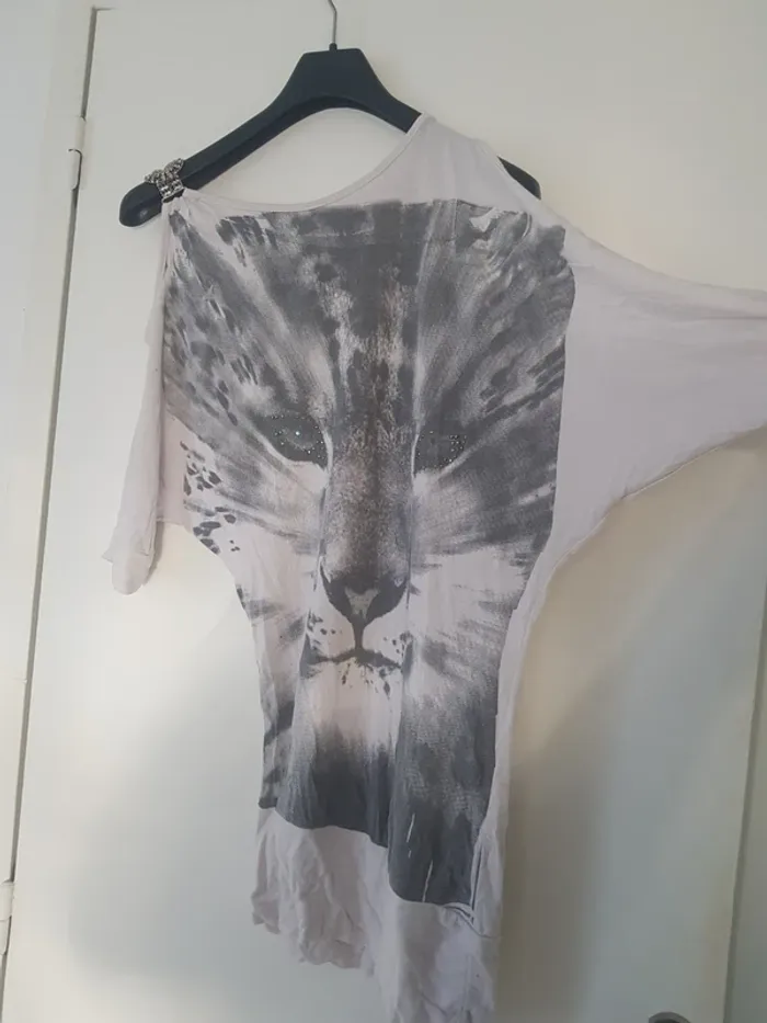 Haut Long Blanc Puma Taille M/L - photo numéro 2