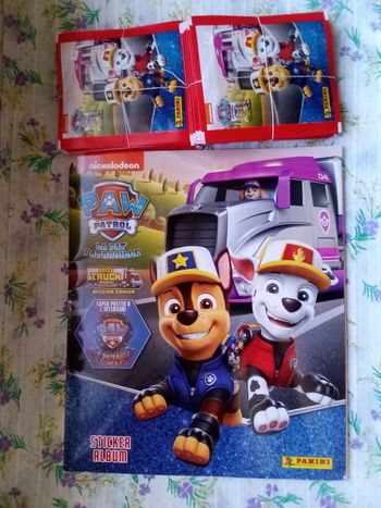 Lot Panini La Pat Patrouille Paw Patrol Le film- Un album vide et 50 pochettes scellées
