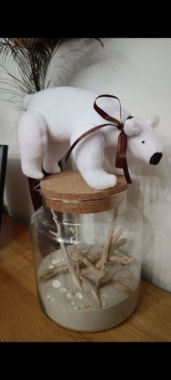 Ours polaire peluche en tissu décoratif