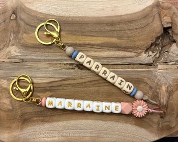 Porte clé annonce parrain/ marraine 