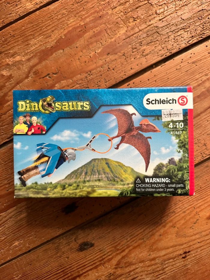 NEUF Coffret figurines Schleich Dinosaurs 41467 Jetpack chasse dinosaure ptéranodon ptérodactyle