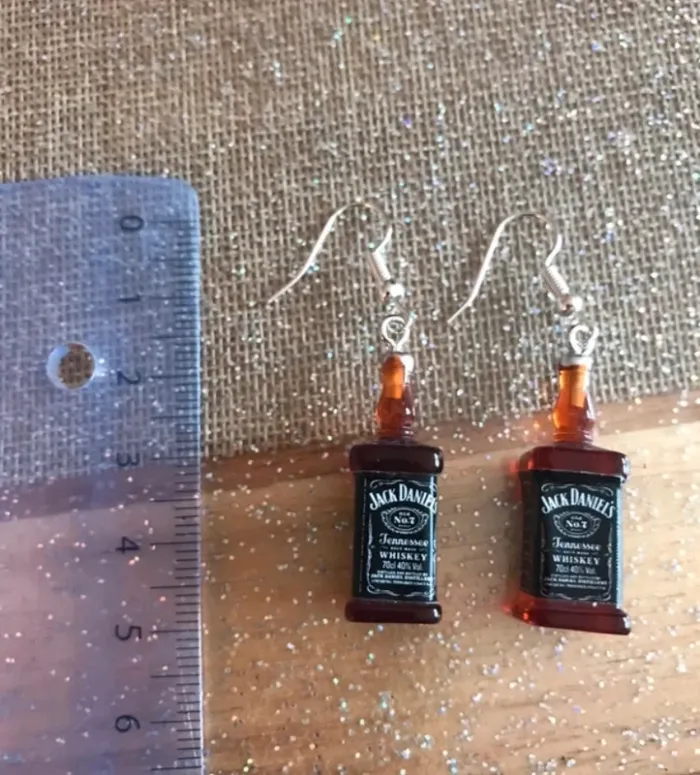 Boucles d’oreilles bouteilles de whisky - photo numéro 2