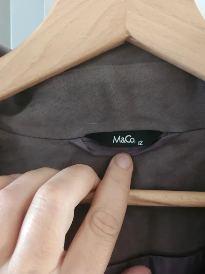 Veste manteau parka grise très bon état taille 42 M&Co - photo numéro 3