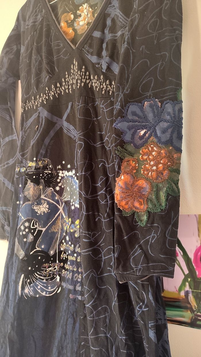 Robe longue y2k taille S patchwork motifs - photo numéro 4