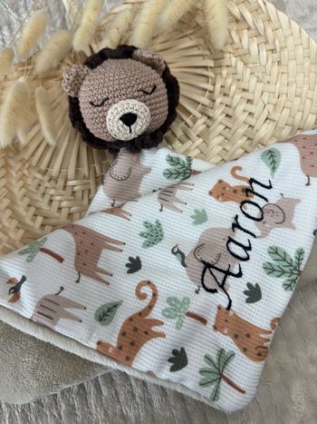 Doudou lion fait main au crochet