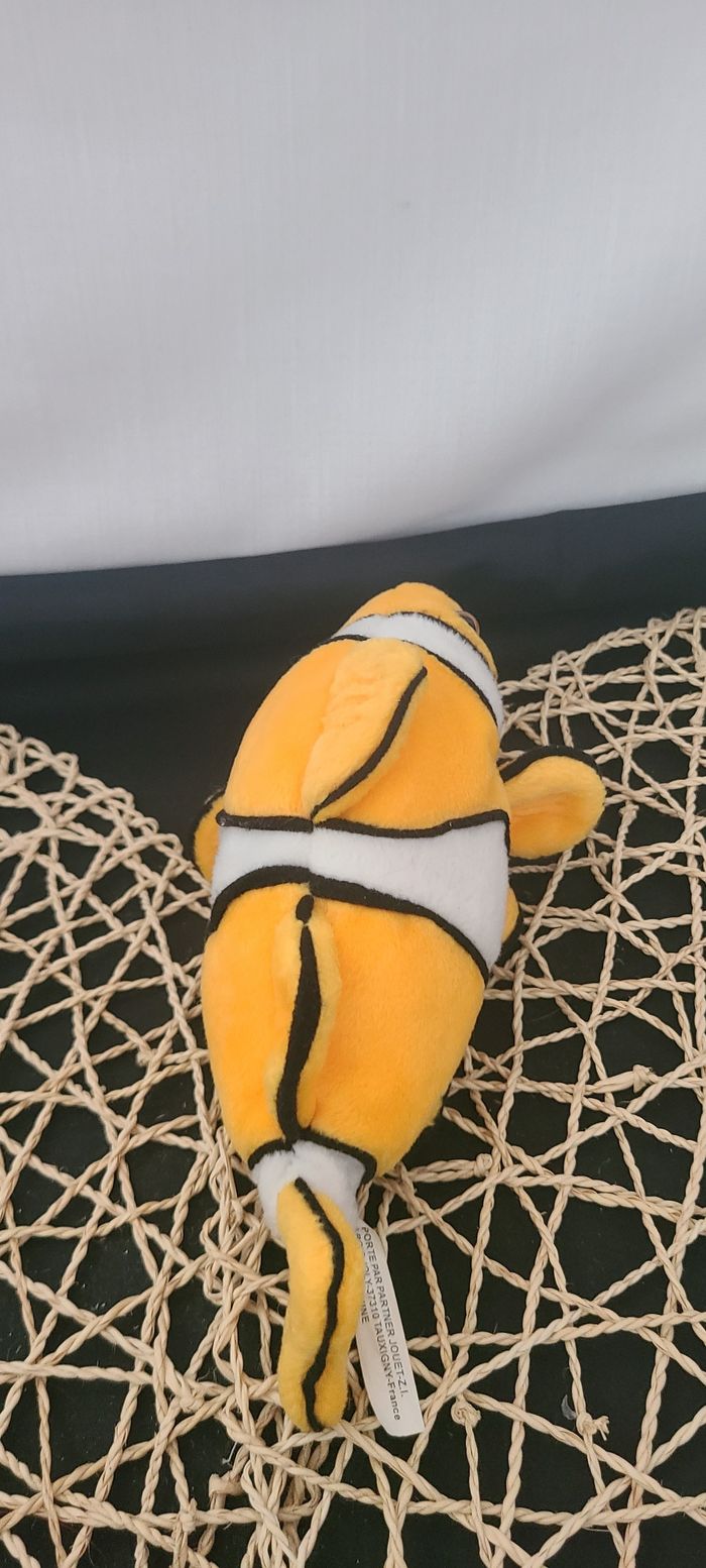 Figurine Peluche Poisson " Clown " jaune et blanc - photo numéro 2