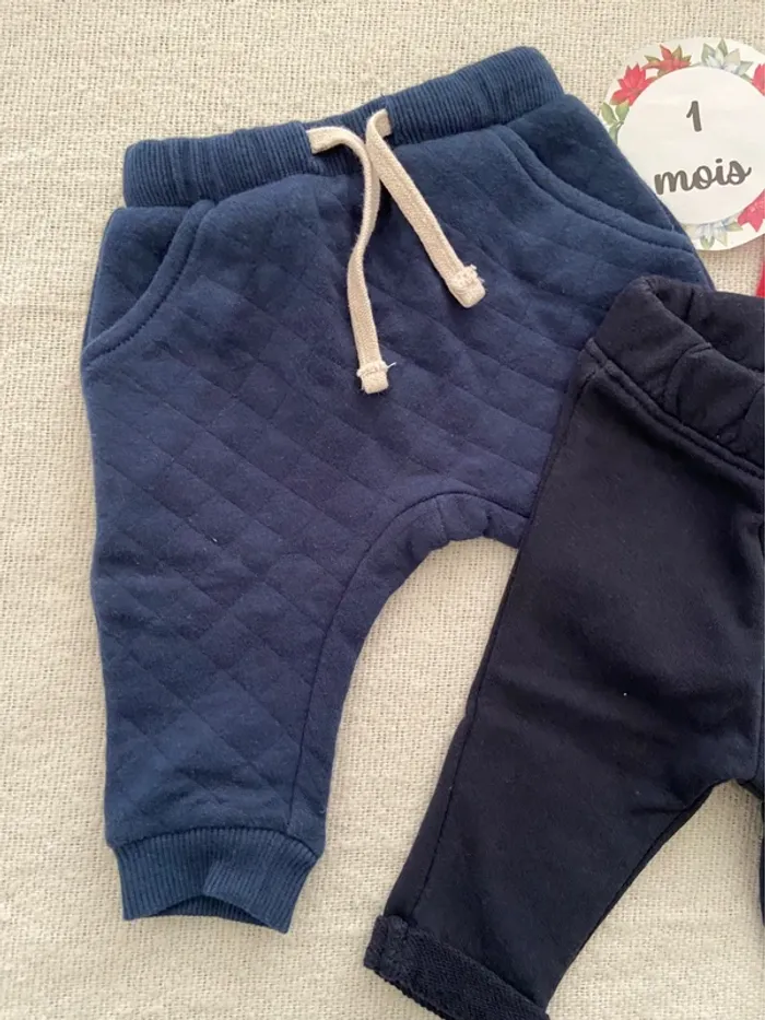 Lot 3 pantalons jogging taille 1 mois - photo numéro 2